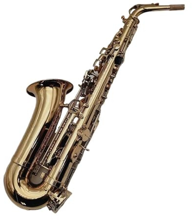 Professionell Saxofon Altsaxofon Eb Mässing Förgylld Lack Med Fodral