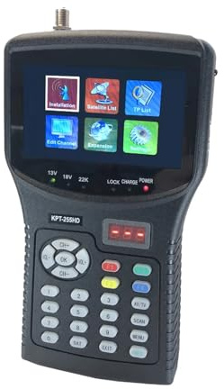 Buscador de satélite DVB-S2 KPT-255HD. Receptor TV Digital por Full HD. Medidor MPEG-4 + HEVC H2.65