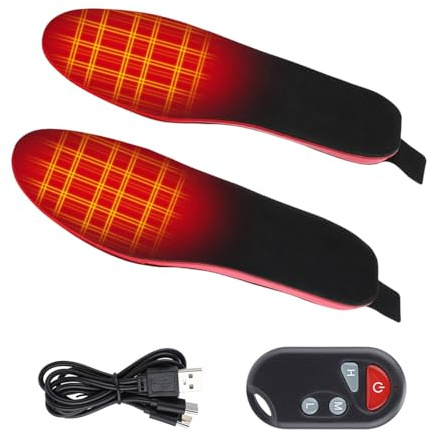 Zenlir Coussin chauffant électrique pour chaussures d'hiver à température réglable pour homme et femme - Pour le ski, la randonnée - Semelles chauffantes de différentes tailles pour les navetteurs