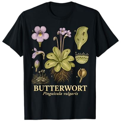 Butterwort Pinguicula Vulgaris Carnivorous Plant Study T-Shirt