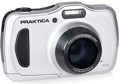 Praktica Luxmedia WP240 Waterproof Digital Compact Camera - Silver (20MP, 4x Optical Zoom)
