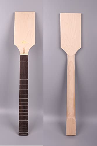 Barotin-Gitarrenhals 24 Bünde, 76,2 cm, Ahornholz, Paddelkopf, Palisander-Griffbrett, ohne Inlay, DIY Gitarre