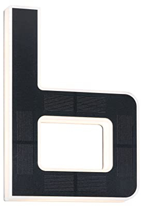 Paulmann 94651 LED Solar Hausnummer B IP44 Warmweiß Akku wechselbar incl. 1x0,2 Watt Solarleuchte Solarlampe Kunststoff Solarlicht 3000 K, Schwarz, Einheitsgröße