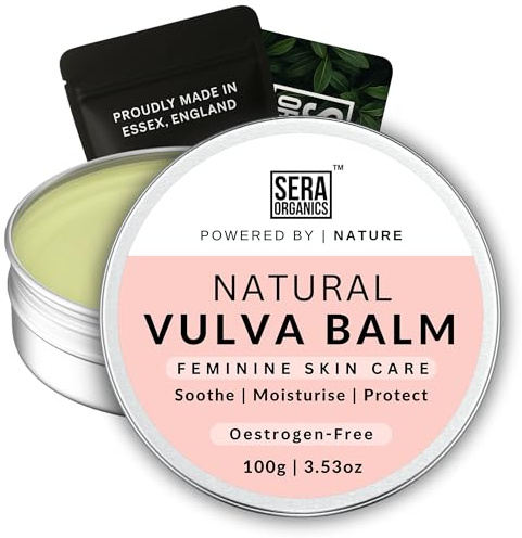 Vulva Balm – Natural Vaginal Moisturiser for Dryness, Itching & Irritation | Menopause & Postpartum Care | Oestrogen-Free Feminine Cream | Hydrating & Soothing Relief (100g) by Sera Organics