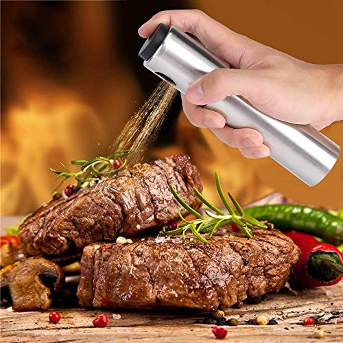 Oljesprayflaska olivolja sprayflaska rostfritt stål olivolja sprayflaska dispenser för kök matlagning grillverktyg