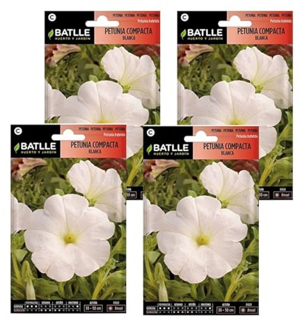 Semillas de petunia blanca de Semillas Batlle PACK (4)