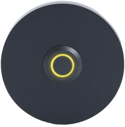 Newhouse Hardware Circular Lighted Wired Metal Doorbell Button in Black BT6CL, for Doorbell Chime, Buzzer, or Ringer, Door Bell Button Only, Buzzer Button with LED Button Light