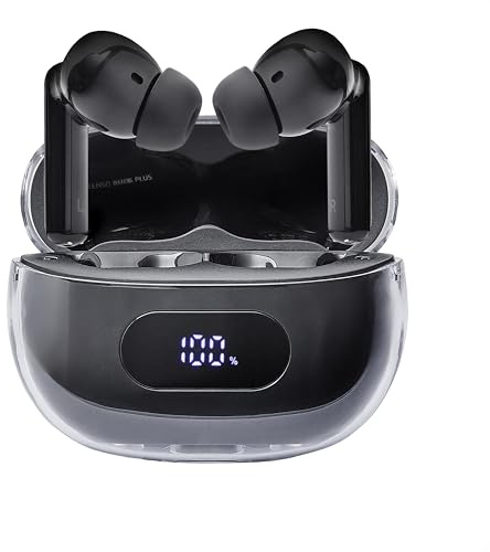 Intenso Buds Plus - TWS True Wireless Kopfhörer T310AE mit Active Noise Cancelling, ENC, Bluetooth und bis zu 25 Std. Musikwiedergabe, Schwarz