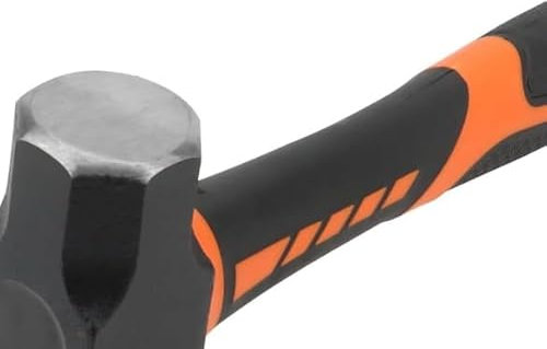 SENJEOK 2 PCS 4 LB Sledge Hammer with Fibreglass Handle, Carbon Steel Club Lump Hammer for Gardening, Camping, Building Construction, 37 x 12.3 x 4.7cm