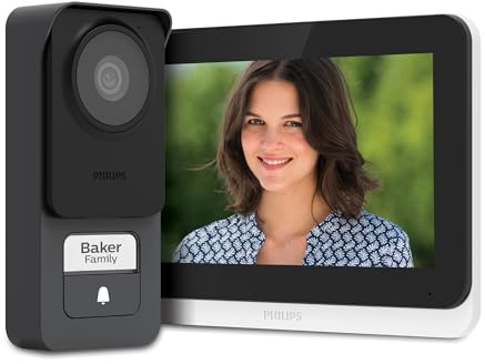 Philips - Video-Türsprechanlage mit Kabel, 17,8 cm (7 Zoll), Touchscreen, sehr flach – WelcomeEye Lite 2 – Philips – 531047