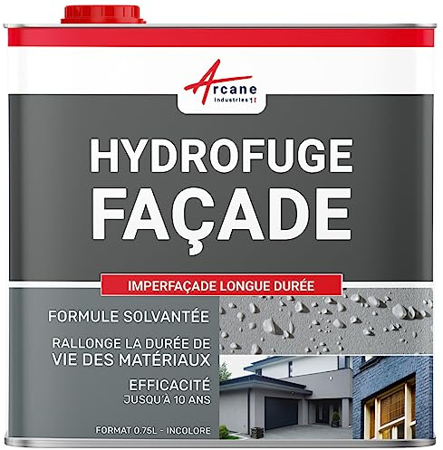 Hydrofuge pour façade, imperméabilisant mur, pierre, brique, enduit, crépi, imperfacade - 0.75 L (jusqu'à 3.75 m²) - ARCANE INDUSTRIES