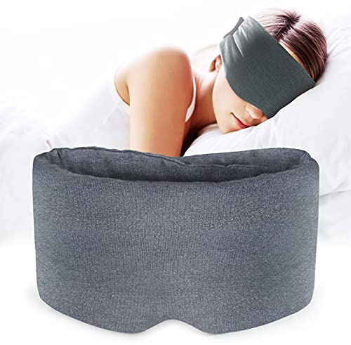 Sysrion Sleep Mask - Ultra Soft Comfortable Sleeping Mask for Home Sleep Travel Shift Work, Nose Pad Designed Light Blocking Eye Blinder, Fully Adjustable Strap and Skin Friendly