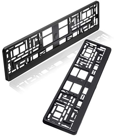 baytronic Kennzeichenhalter schwarz matt 2er Set