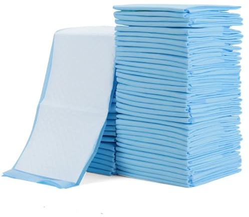 Rocinha 100 Pack Disposable Changing Pads Baby Disposable Underpads Waterproof Diaper Changing Pad Breathable Underpads Bed Table Protector Mat (17 x 13 Inches)
