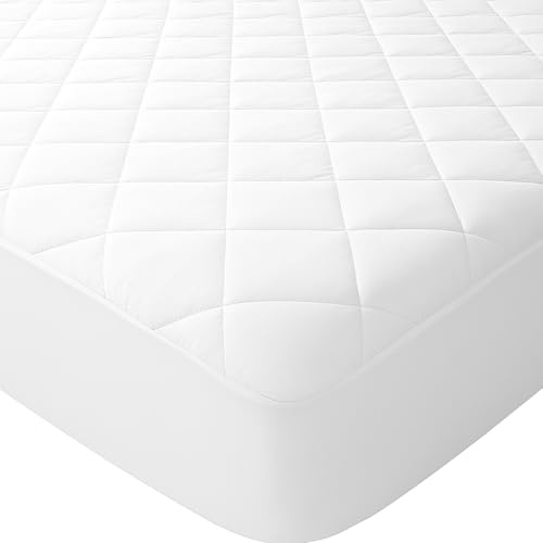 Quilted Mattress Protector, Hypoallergenic Extra Deep Fitted Mattress Cover 30 cm (152cm x 200cm) King