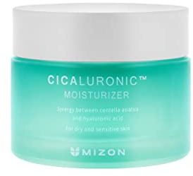 [Mizon] Crema idratante ricca di Centella Asiatica e Acido Ialuronico (50 ml) Rigenerazione cutanea, Cura delle rughe, Finish non unto, Formula vegana (Cicaluronic Moisturizer)