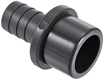 M METERXITY 1 Pack PVC Rohr Fitting - Wasser Rohr Steckverbinder 20mm Widerhaken Gerade Leitung Gelenk Anwendung für Draußen/Garten/Schwimmbad (AD 32mm Schwarz)