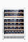LuzVini LV45W Weißer Einbau-Weinklimaschrank - Weinkühlschrank mit 2 Zonen - 45 Flaschen, geringer Energieverbrauch 116 kWh, Kompressorkühlung und 6 ausschiebbare Auflageflächen aus Buchenholz