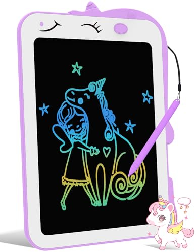 Maltafel Zaubertafel Einhorn Geschenke für Mädchen: Flugzeug Autofahrt Beschäftigung Kinder Spielzeug ab 3 4 5 6 7 8 + Jahre LCD Schreibtafel Kinder Zeichentablett für Jungen 8.5 Zoll