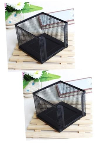 STOBAZA 2st Halter Schreibtisch-mesh-kollektion Mesh-desktop-organizer Dateiordner Notizblock Tischspender Notizblock Für Den Schreibtisch Visitenkartenspender Antihaft