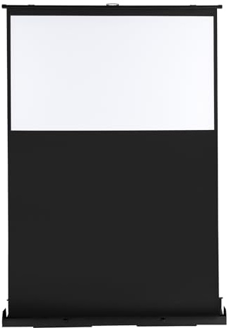 Canvas uppdragbar duk fristående golvuppdragbar kanvas matt vit kanvas hemmabio med 4K Full HD 3D gain 1,2 projektorduk för kontorspresentationer skolor (60 tum 16:9)