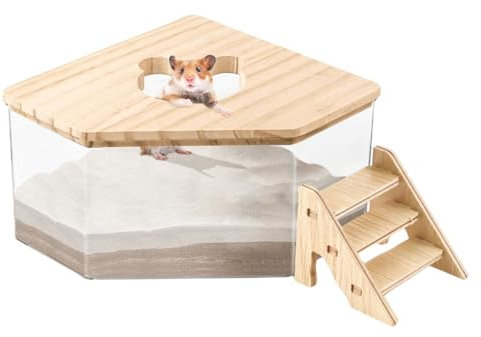 Sandbadkar för hamster små djur toalett gerbil badrum