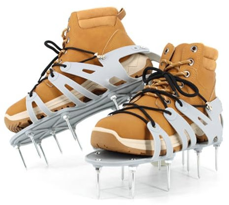 Aerator Spike-sandaler, gräsmatta, spikade gårdssandaler, justerbara grässkor, luftande trädgårdsskor, tunga sandaler, spiked grass skor, luftande skor, snörda grässkor, luftande spikskor, gräsmatta,