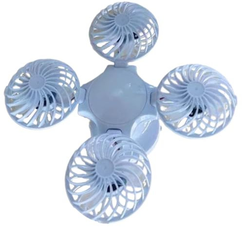 Generico Lanterna Ventilatore da Campeggio - Luce da Soffitto con Ventola Integrata e Pannello Solare | Lampada Soffitto Ultra Silenziosa per Emergenze, Tende e Balconi