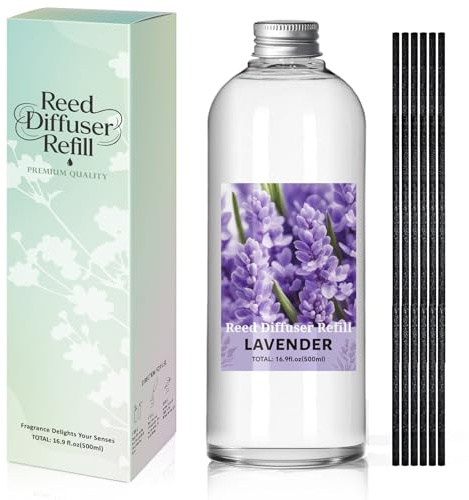SCENTORINI Recarga de fragancia de lavanda 500 ml, para difusor de aroma de larga duración, para salón, dormitorio, baño