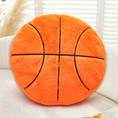 MIULEE UIPI gosedjur basketboll sittdyna dekoration, 34 x 34 cm plysch basketkudde, fluffig kudde, kreativ rumsdekoration, basketpresent för fans