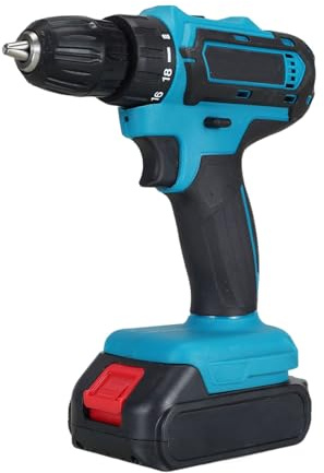 mophrati Taladro de impacto inalámbrico de 21 V con batería litio, potente motor robusto, 3 velocidades variables, taladro impacto inalámbrico 21 V