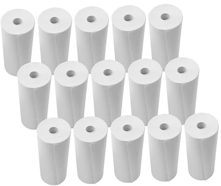 Jeffergarden Rollos de Papel Térmico, Rollo de Papel de Recibo de 80x30 Mm para Impresora de Caja Registradora, con Pulpa de Madera Pura para una Impresión Clara, 15 Rollos (15 rollos)