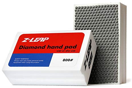 Z-LEAP Diamond Hand Polishing Pads Grit 800 for Granite Marble Concrete Glass Sanding Block