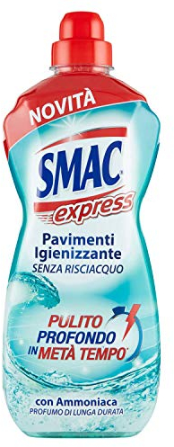 Smac - Pavimenti Igienizzante, Detergente Multisuperficie con Ammoniaca, Azione Pulente Senza Risciacquo, 1000 ml