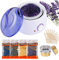 Hair Removal Waxing Kit Wax Heater Wax Warmer with 4 Packs of Hard Wax Beads 20 Spatulas,5 Bowl,Painless at Home Wax Kit Hair Removal Kit with Handle Pot 500ml for Paraffin Soft Wax Cream
