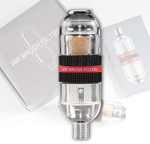 SAGUD Airbrush Filter In-Line Mini Air Filter Water Moisture Oil Trap Separator Kit for Airbrushes & Hoses with 1/8” Threads