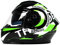 BHR Casque de moto intégral avec double visière 814 RIDE | Casque de moto intégral homologué ECE | Casque de moto pour hommes et femmes avec déclenchement micrométrique | THUNDER GREEN | XL