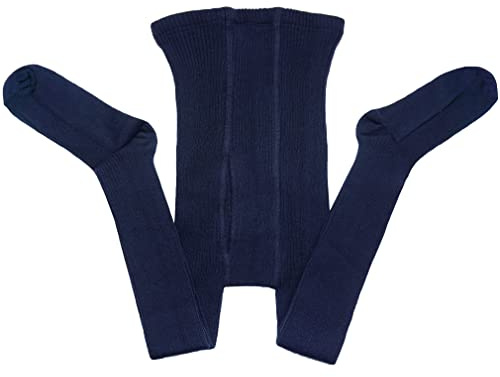 Weri Specials herrstrumpbyxor med gylf bomull ribba i flera fantastiska färger, Marin ribba, 58-60