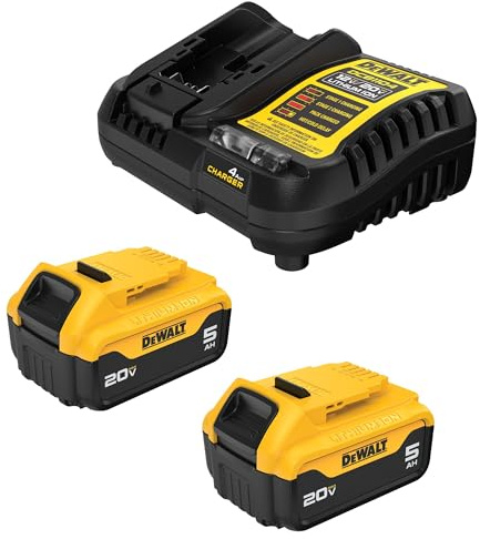 DEWALT 20V MAX Lithium-Ion Battery 2-Pack, 5.0 Ah (DCB205-2c)