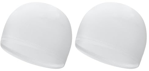 PATIKIL Helmet Liner Skull Cap for Men, 2 Pack Sweat Wicking Hats Stretchy Thermal Under Helmets Caps for Bicycle Motorcycle Cycling, White