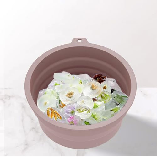 Bol De Glace En Silicone Pour Le Visage, Bol Pliable Avec Bac À Glaçons Intégré, Outil De Beauté Raffermissant P-our La Peau, Bassin Lavage Pliable, Pour Maison, L'hôtel, Vacances