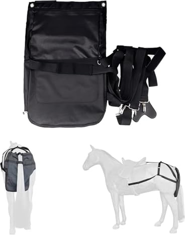 Horse Poop Bag， Horse Saddle Poop Collection Bag for Ponys Draft Lightweight Storage for Riding(Large)