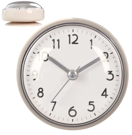 Orologio da parete per bagno, impermeabile, per doccia, orologio da bagno con, 7,6 cm, orologio da parete per bagno, per casa, ufficio, soggiorno, cucina, frigorifero