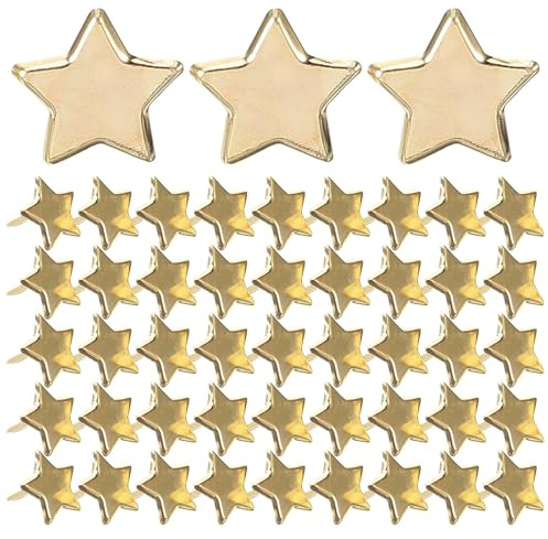 Mini Five-Point Star Scrapbook Brads 50pcs Metal Paper Fasteners