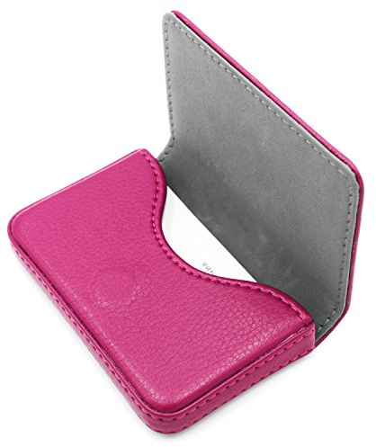 RFID Blocking Wallet - Minimalist Leather Business Credit Card Holder - Rose