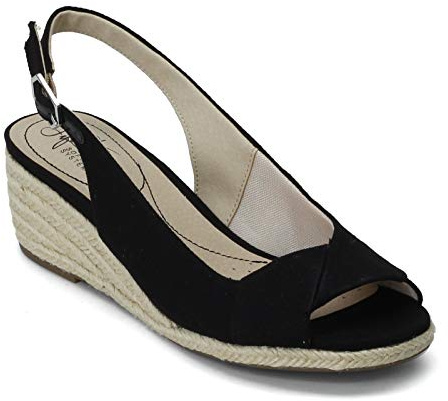 LifeStride Women's Socialite Sandal, Black, 7 M US