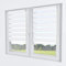 Rollmayer Klemmfix-Doppelrollo ohne Bohren Klemmrollo Fensterrollo Duo Rollo Sonnenschutzrollo Zebrarollo Seitenzugrollo für Fenster (Weiß - 130 x 150 cm - BxH)
