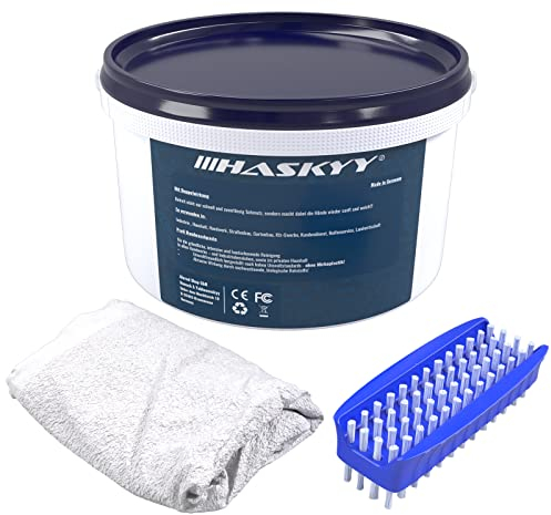 HASKYY 3L Profi-Handwaschpaste Set Handreiniger inkl. Handwaschbürste und Handtuch, reinigt hautschonend - die Lösung für saubere Hände
