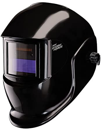Draper 02517 Draper Storm Force Fixed Shade Auto Darkening Welding Helmet, Black
