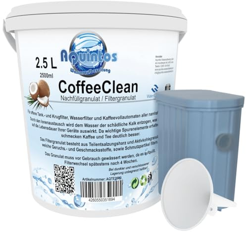 Nachfüllset AquaClean Kalk Wasserfilter passend für Saeco Philips Kaffeevollautomaten mit der Philips CA6903/10 CA6903/22 CA6903/99 - Wasserfilter mit 2.5 Liter Granulat